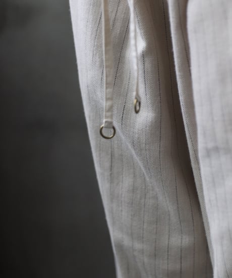 cavane キャヴァネ / Stand collar with waist drawstring blouse cotton&linenブラウス / ca-26058