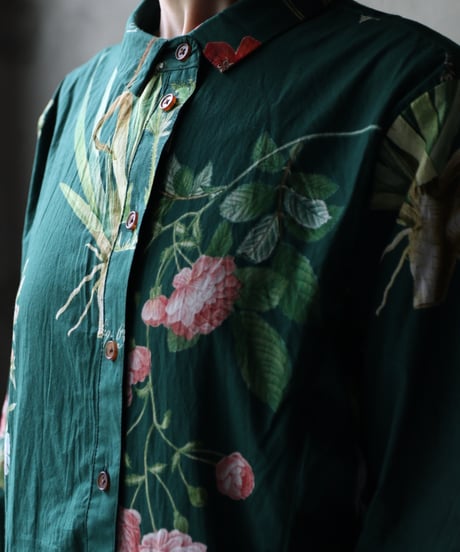 ALEKSANDR MANAMISアレクサンダーマナミ/ JARDIN VERT 3/4 APRON DRESSワンピース/ am-25001