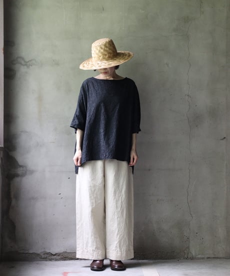cavane キャヴァネ / Tunic half-sleeve Jacquardシャツ / ca-25079