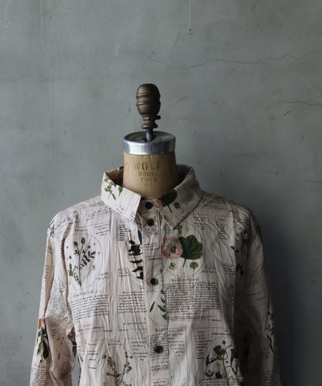 ALEKSANDR MANAMISアレクサンダーマナミ/ SLIT DETAIL WINTER HERBARIUM SHIRTシャツ / am-24029