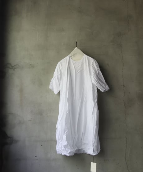 SCHA シャー/ Round Neck Elbow-lenght Sleeve Dress Short " OE "-PAPER COTTON - / Sc-23010( Art#1667)