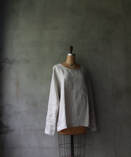 Au Vrai Chic/ Crew Shirt No Collar Long sleeve/ Au-24006