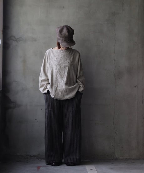 cavane キャヴァネ / Tunic long-sleeve Cotton&Woolシャツ / ca-25151
