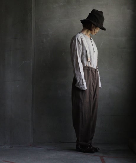cavane キャヴァネ / Over pants with suspenders Woolパンツ / ca-24213