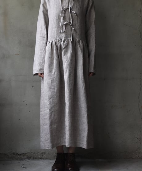 der antagonist デ アンタゴニスト / Dress with drawstring Linenワンピース / D7BLGRC24/25