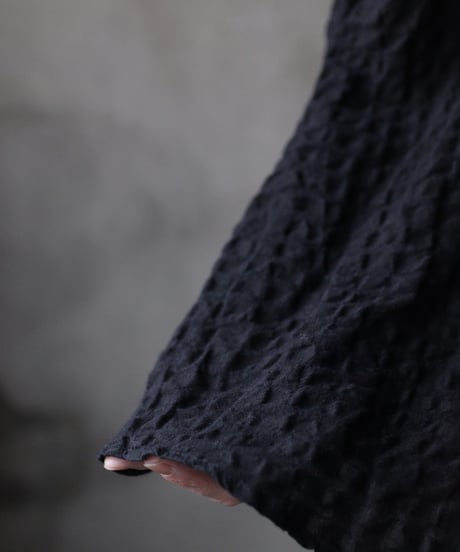 cavane キャヴァネ / Stand coll gathered chest linen & cottonブラウス / ca-26002