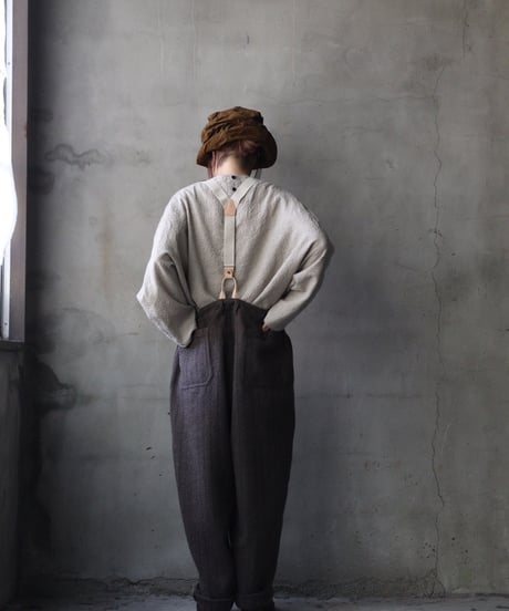 cavane キャヴァネ / Over-pants with suspender wool100パンツ / ca-25161