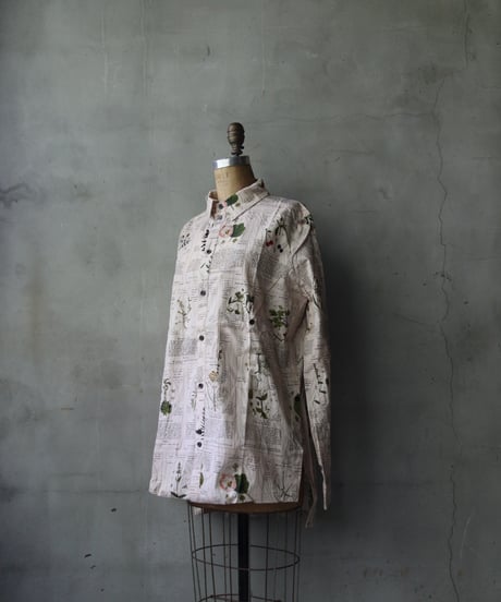 ALEKSANDR MANAMISアレクサンダーマナミ/ SLIT DETAIL WINTER HERBARIUM SHIRTシャツ / am-24029