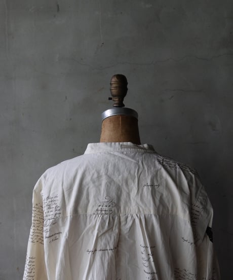 ALEKSANDR MANAMISアレクサンダーマナミ/ HERBARIUM NOTES WORKERS BOW SHIRT - HERBARIUM NOTESプルオーバーシャツ/ am-25023