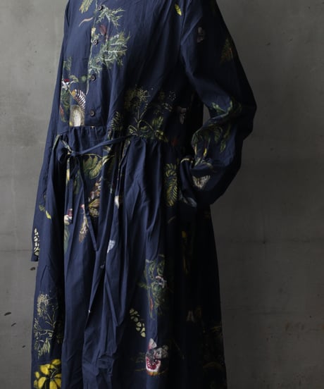 ALEKSANDR MANAMISアレクサンダーマナミ/ NATURA BLEU LOOSE FRONT DRESSワンピース/ am-25013