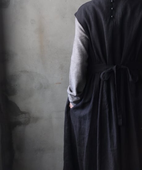 cavane キャヴァネ / Gathered dressⅡ wool & linen ワンピース / ca-25178