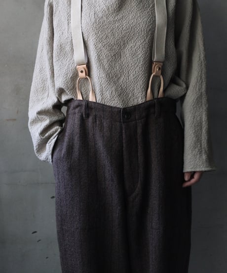 cavane キャヴァネ / Over-pants with suspender wool100パンツ / ca-25161