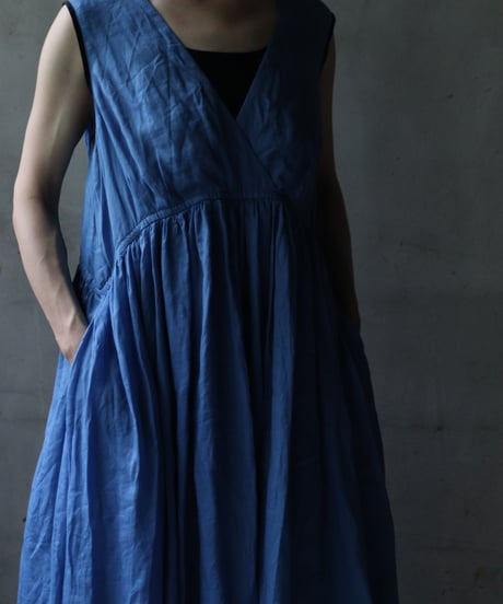 cavane キャヴァネ / Gathered dress linen100ワンピース / ca-25120