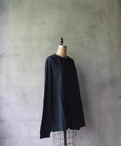 MAVRANYMA / Organic Low Cotton Henley Long-sleeve / Mav-24003
