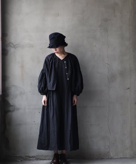 cavane キャヴァネ / Gathered Waist Sleeveless Dress Linen&Cotton100ワンピース / ca-26033