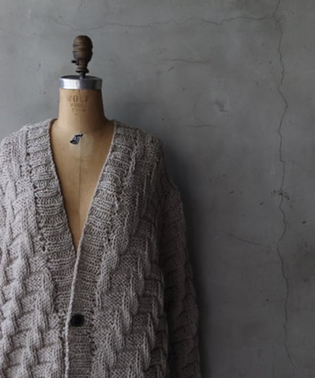 BIEK VERSTAPPEN / HAND KNITTED CARDIGAN手編みニット / Bie-24024(KNH-big)