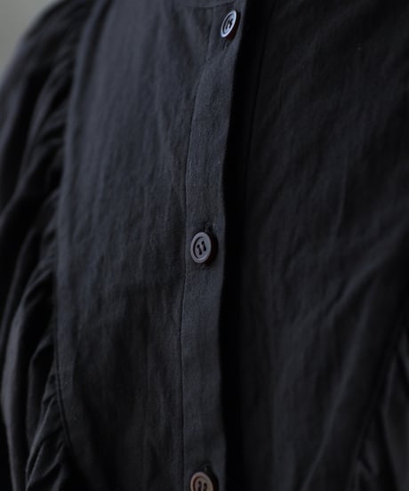 cavane キャヴァネ / 【受注予約】Stand-collar raglan cotton & linen blouseブラウス / ca-26007