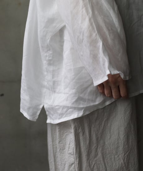 cavane キャヴァネ / Tunic long-sleeve Linen100シャツ / ca-26087