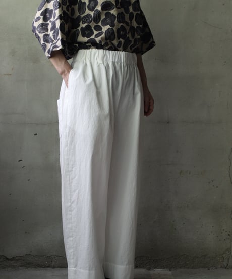 cavane キャヴァネ / Wide Cotton/Linen100 TrousersⅡ パンツ/ ca-25107