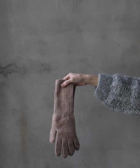 William Bruntonウィリアムブラントン / Cashmere Long Rib Cuff Gloves 手袋 / Wi-25002
