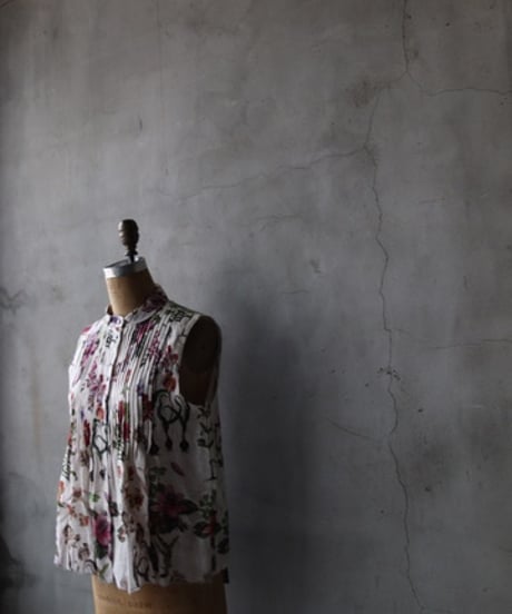MARIA TURRIマリア・トゥッリ / BOTANICAL SHIRTノースリーブ / MA-26008(49103)
