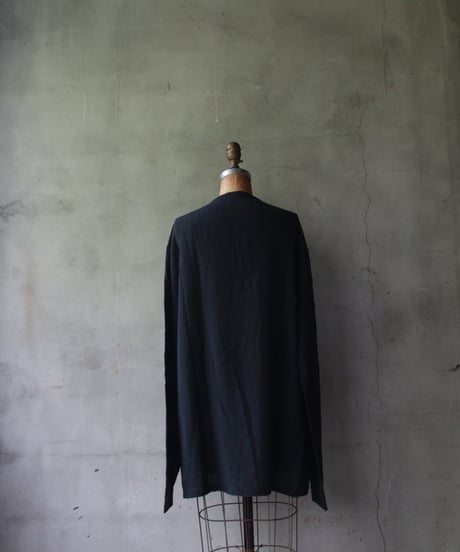 MAVRANYMA / Organic Low Cotton Henley Long-sleeve / Mav-24003
