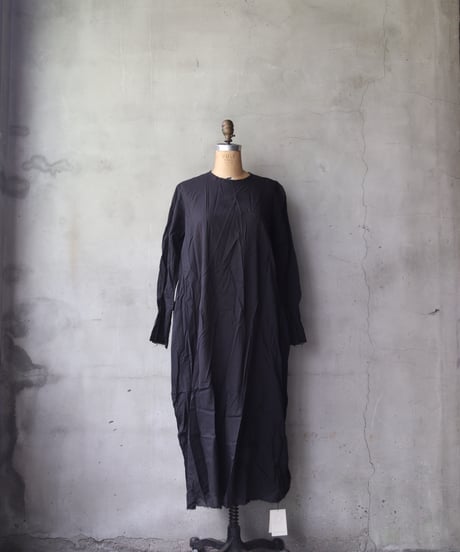 SCHA シャー/ Round Neck Long Sleeve Dress Medium Long "12B-OE" /  Sc-24004 ( Art#1721)