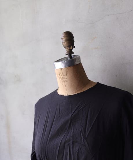 SCHA シャー/ Round Neck Long Sleeve Dress Medium Long "12B-OE" /  Sc-24004 ( Art#1721)