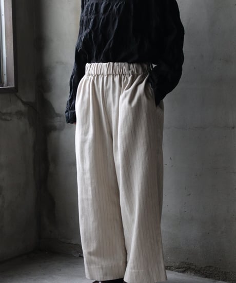 cavane キャヴァネ / St-Wide TrousersⅡ Cotton&Linenパンツ/ ca-26046