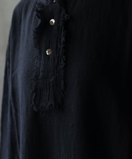 MAVRANYMA / Organic Low Cotton Henley Long-sleeve / Mav-24003
