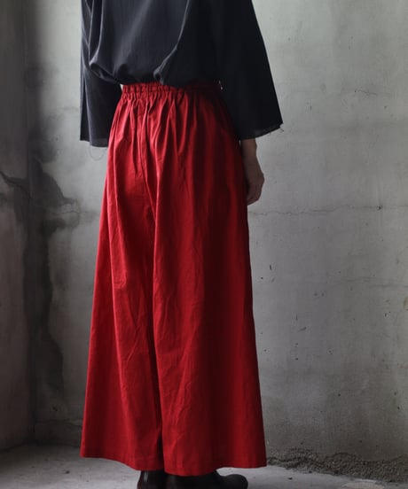cavane キャヴァネ / Wide Petti Pants Linen/Cottonパンツ/ca-25093