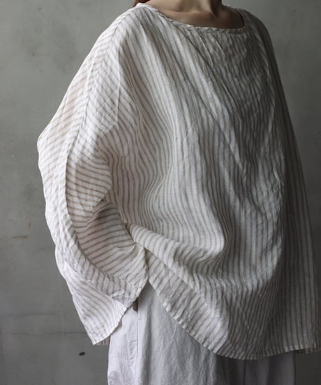 cavane キャヴァネ / Tunic long-sleeve Linen100シャツ / ca-26086
