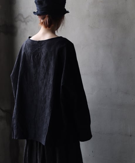 cavane キャヴァネ / Tunic long-sleeve Cotton100Jacquardシャツ / ca-26025