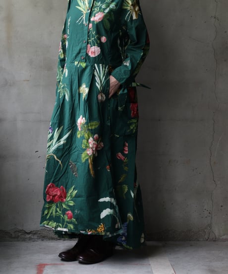 ALEKSANDR MANAMISアレクサンダーマナミ/ JARDIN VERT 3/4 APRON DRESSワンピース/ am-25001