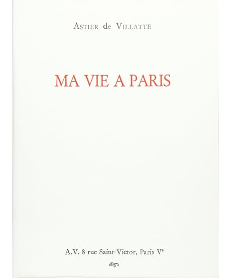 ASTIER de VILLATTE アスティエ・ド・ヴィラット / MA VIE A PARIS 私のパリ生活 (日本語版) / av-17001