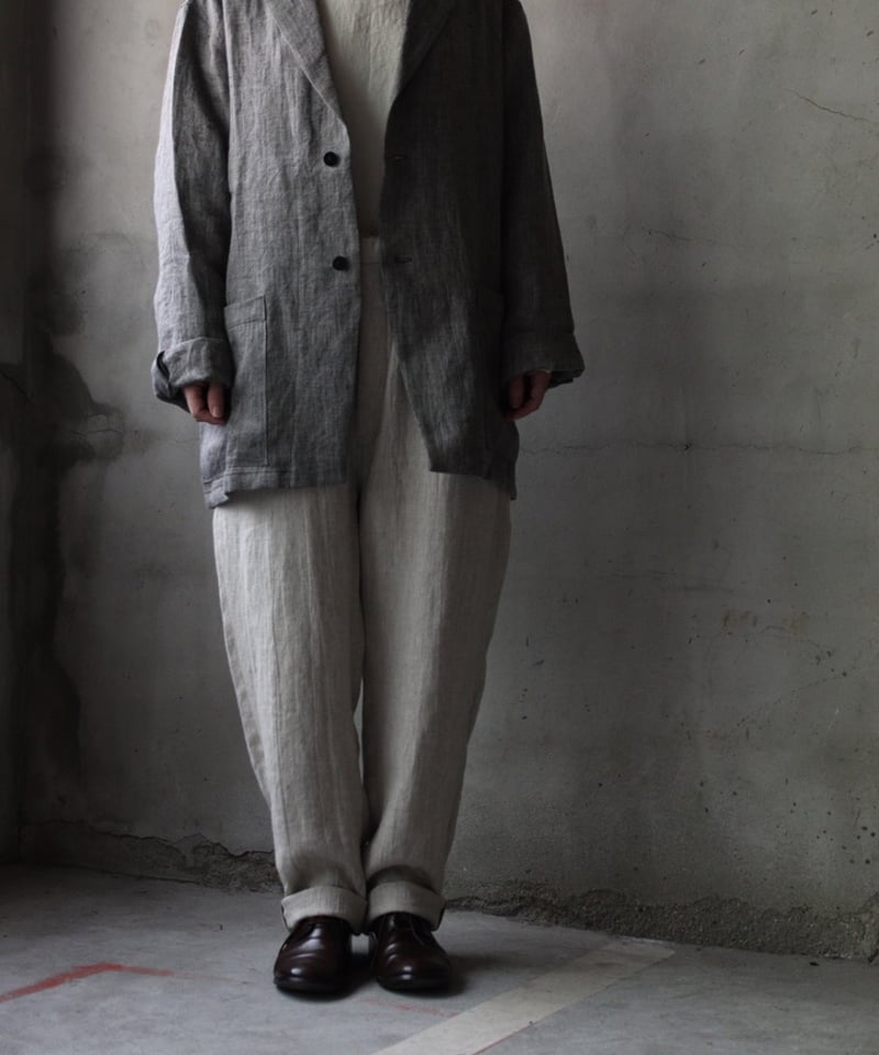 klauseクロイゼ / Tailored Jacket Linen100 Herring-b