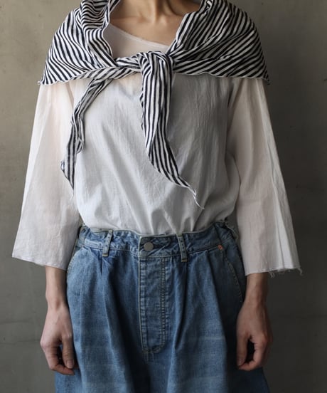 cavane キャヴァネ / Limited Scarf with tassel linen&cotton100スカーフ / ca-26042
