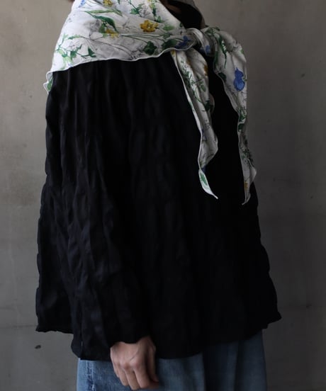 cavane キャヴァネ / Limited Scarf with tassel linen100スカーフ / ca-26041