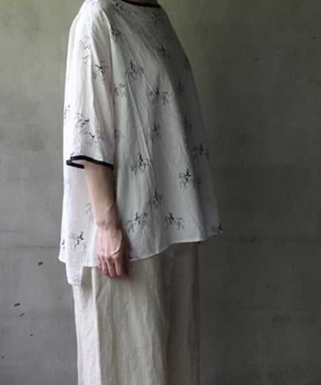 cavane キャヴァネ / Tunic half-sleeve Cotton/Linen100シャツ / ca-25081