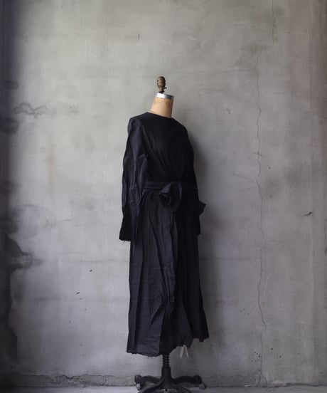 SCHA シャー/ Round Neck Long Sleeve Dress Medium Long "12B-OE" /  Sc-24004 ( Art#1721)