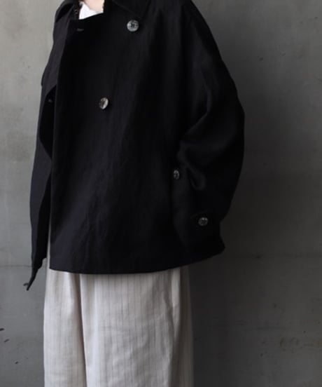 cavane キャヴァネ / Short trench JK Linen100ショートトレンチ / ca-26044