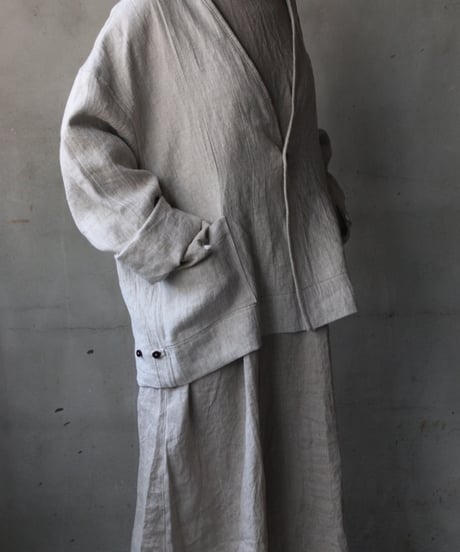 klauseクロイゼ / Belarus Linen綾織/中厚手Gown Short / kla-26008