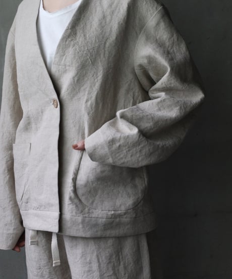 der antagonist デ アンタゴニスト / V Jacket Linen100ジャケット/ J50BLEC25
