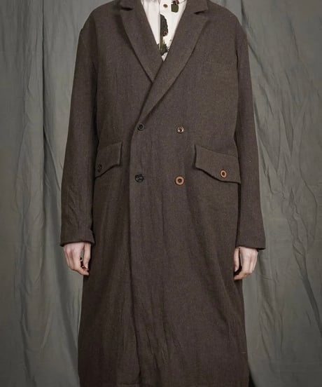 ALEKSANDR MANAMISアレクサンダーマナミ/ DOUBLE BREASTED COAT - VINTAGE WRENコート/ am-25016