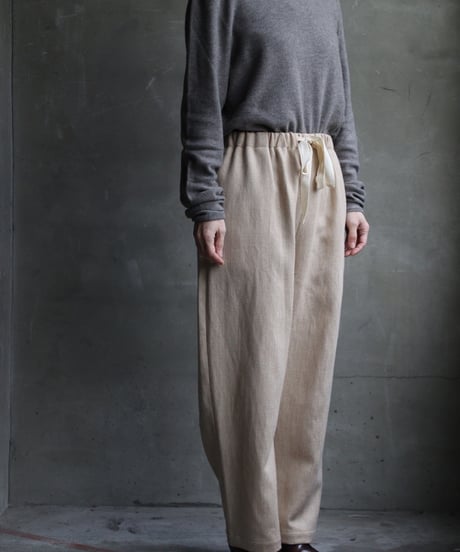 cavane キャヴァネ / Wool & Linen Wide easy-pantsパンツ/ca-24239