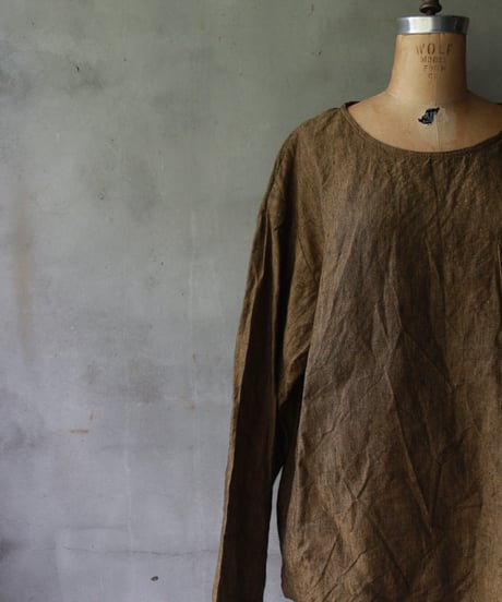 Au Vrai Chic/ Crew Shirt No Collar Long sleeve/ Au-24004