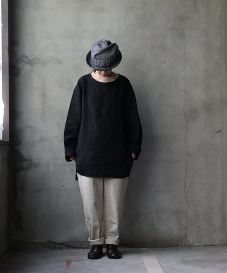 klauseクロイゼ / Sun-dried Linen C.S Shirt Middle Lengthシャツ/ kla-25012