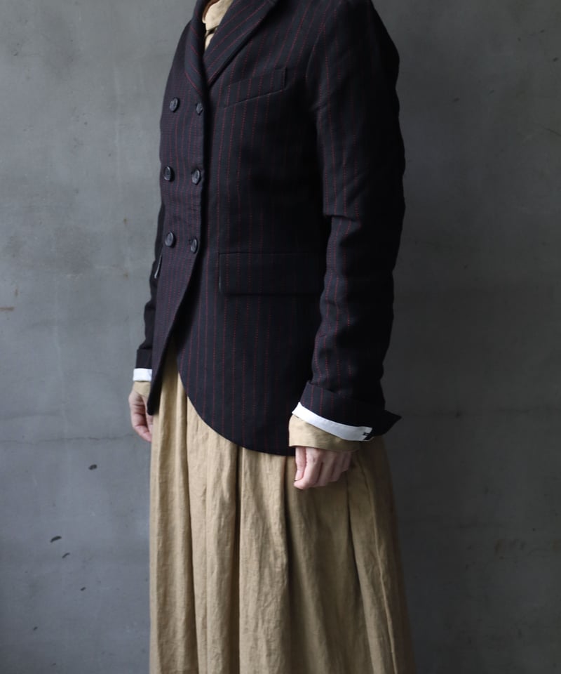 バーグファベルの黒のテーラードジャケット Bergfabel バーグファベル / double-breasted tyrol jacke