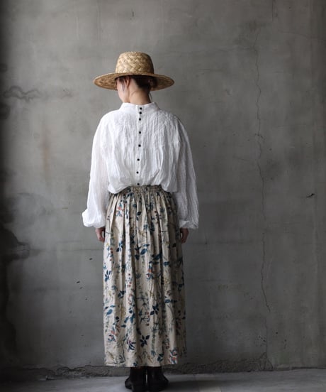 cavane キャヴァネ / Gatehered Petti Skirt linen&Cottonスカート/ ca-26049