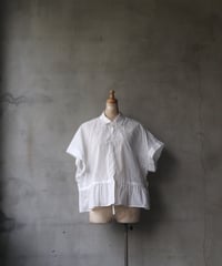 NATIVE VILLAGE ネイティブヴィレッジ / No.5/ Flowers that greet the morning 花刺繍ショートスリーブブラウス/ na-25011